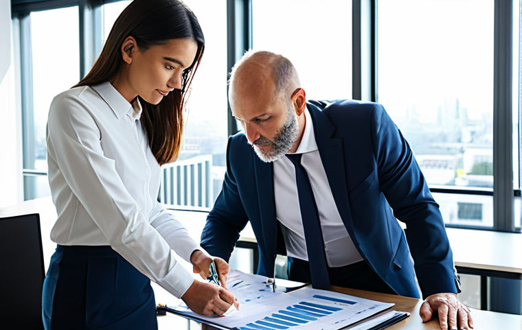 **Image:** A team of professional business people in a modern, sunlit office, reviewing financial charts and graphs, fully clothed in business attire, appropriate content, safe for work, perfect anatomy, natural proportions, professional setting, family-friendly.