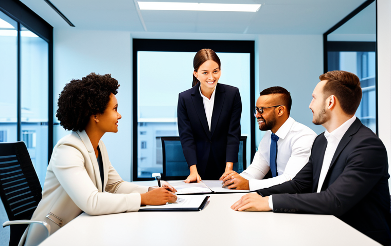 사모펀드의 투자 기간 이해하기 - Due Diligence**

A team of professional business people in appropriate attire, fully clothed, review...