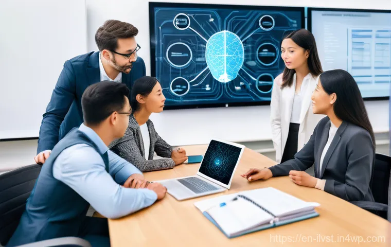 사모펀드 자산별 투자 전략 - **Prompt:** A diverse group of tech and investment professionals, including both men and women of va...