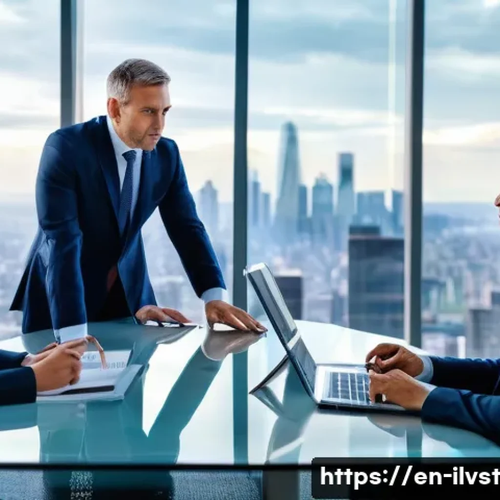 사모펀드의 투자 성과와 시장 반응 - **Private Equity Navigating Economic Turbulences**
    A dynamic, high-angle shot of a modern, sleek...