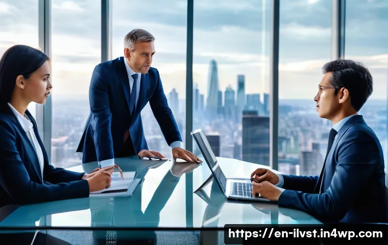 사모펀드의 투자 성과와 시장 반응 - **Private Equity Navigating Economic Turbulences**
    A dynamic, high-angle shot of a modern, sleek...